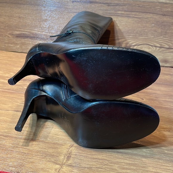 N.Y.L.A knee high leather heeled boots size 8.5 M - Picture 5 of 13